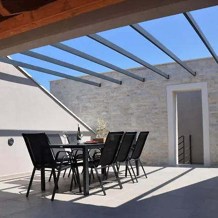 Sol Luxury Residence Near The Beach With Shared Heated Pool Bozava Exterior photo